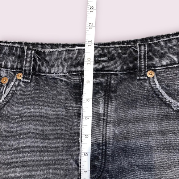 Zara Black Distressed Jean Short Shorts Size Womens Size US8 - Picture 7 of 7